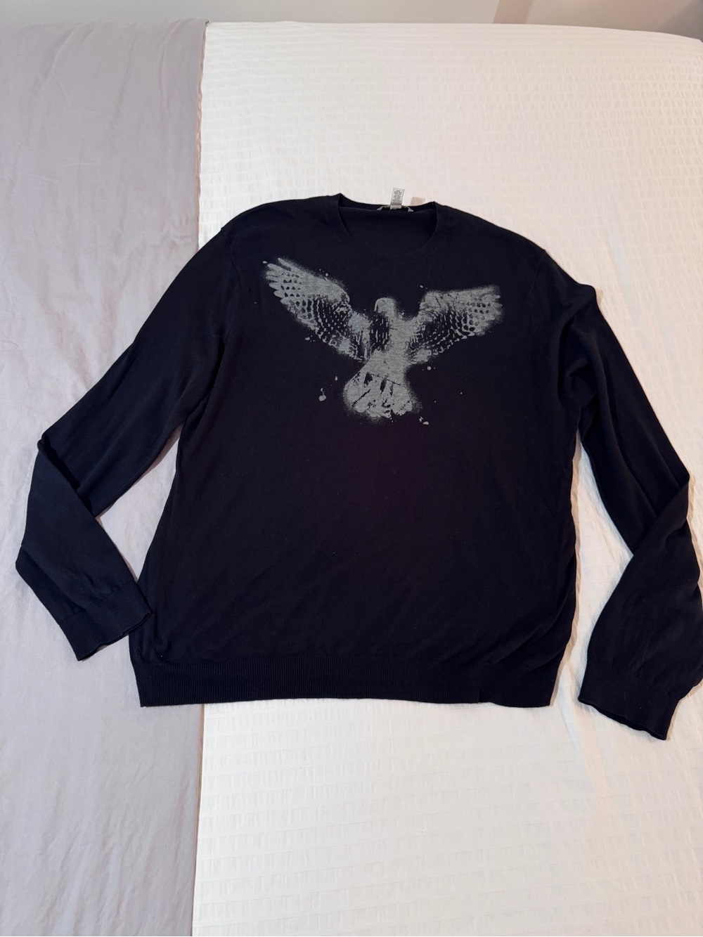 Vintage Early Aughts Banana Republic Graphic Sweater with Dove/Black See Thru - Picture 14 of 14